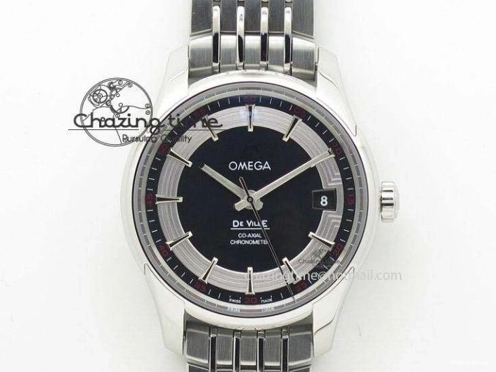 0517 Sophisticated Planet Ocean Master Chronometer Chrono SS OM 1:1 Best Edition Orange On SS Bracelet A 8156